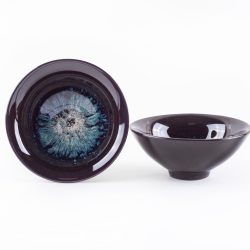 242125.2 Пиала ЗОЛОТОЙ ПЕСОК Конус 90 мл. синяя, керамика