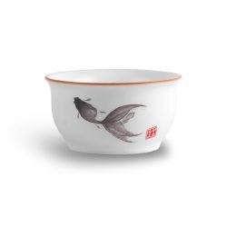 268044.2 Пиала МАТОВЫЙ ФАРФОР Хоровод рыбок