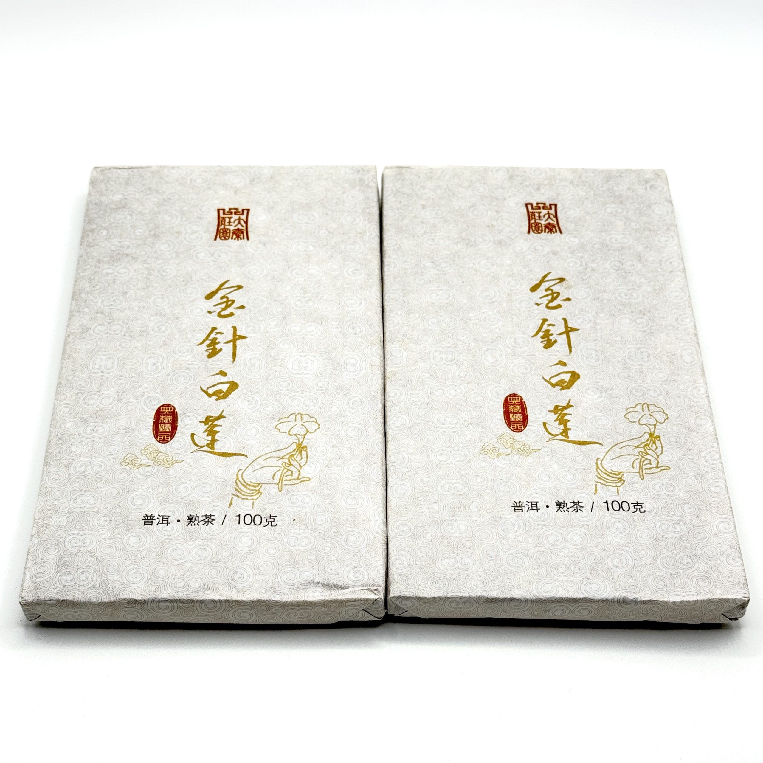 Шу Пуэр Юн Чжэнь «Белый Лотос» 2023, шоколадки 200гр